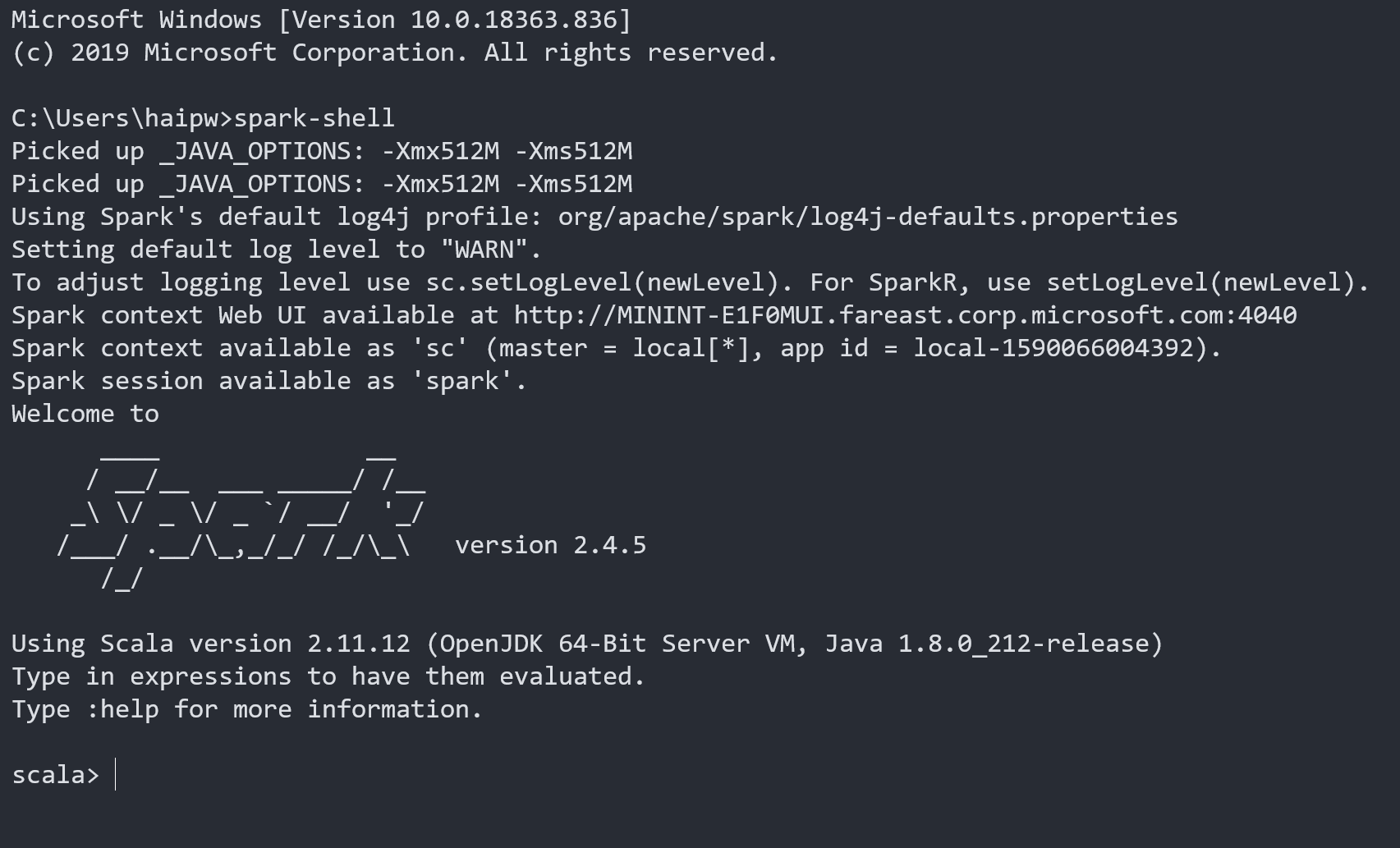 spark-shell